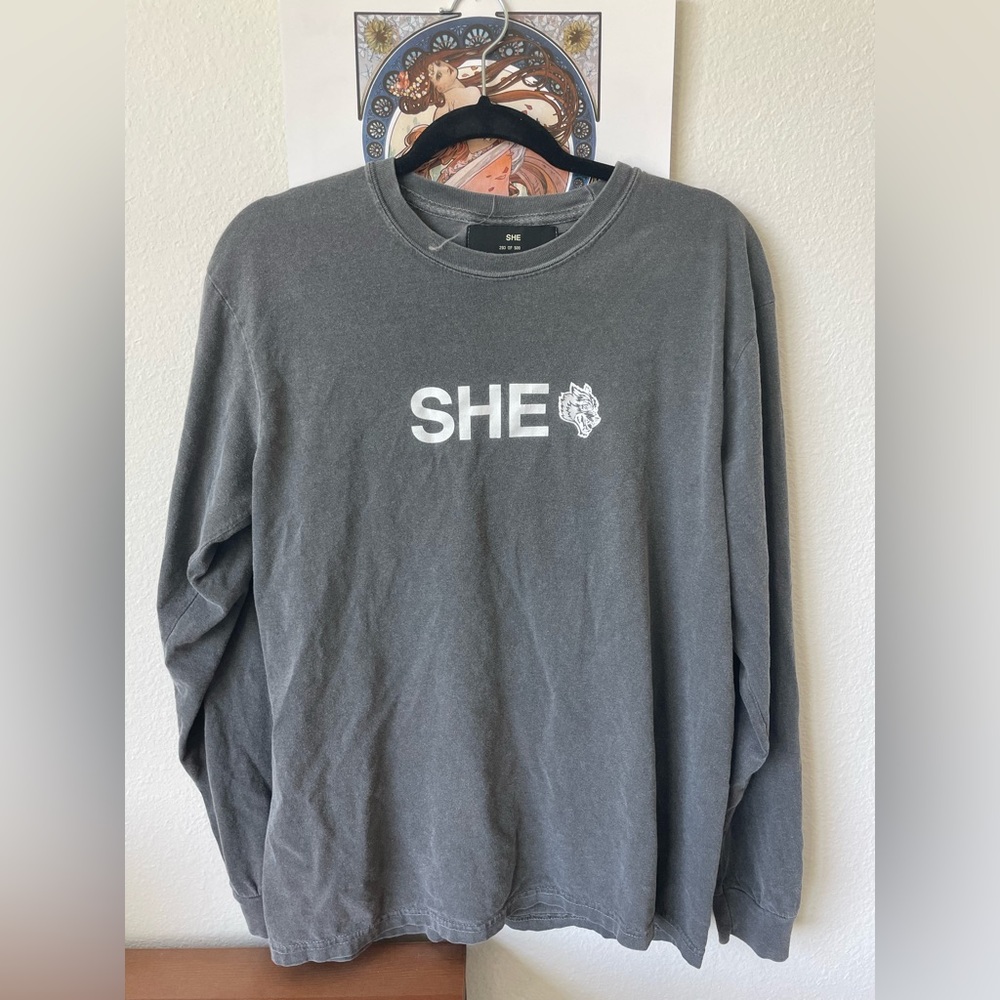 Darc Sport - gray, stonewashed, women’s M long sleeve tee